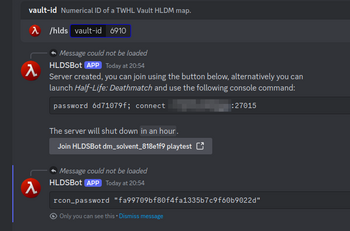 Screenshot of an interaction with the bot inside Discord.